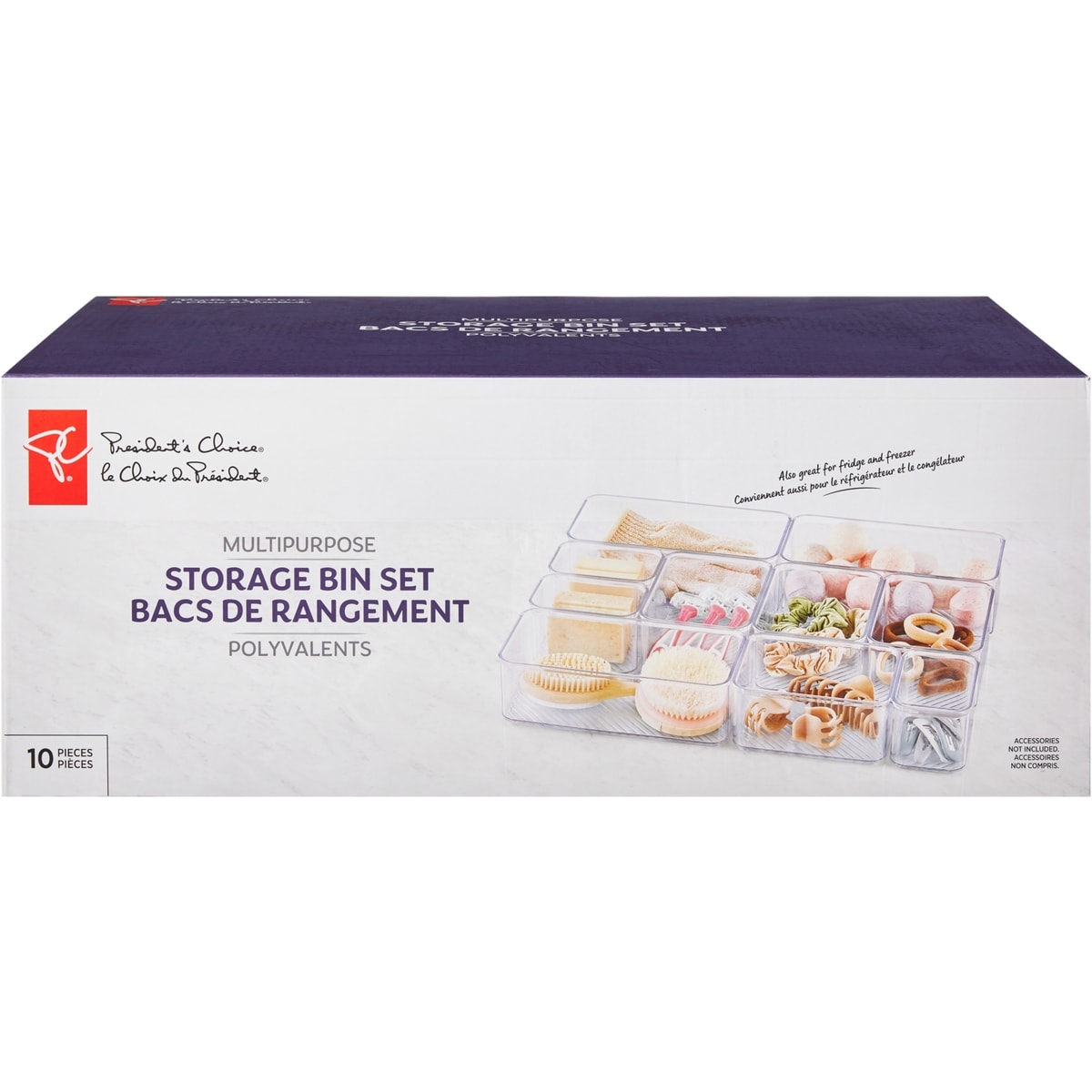 President's Choice Multipurpose Storage Bin 10 Piece Set 1 ea, $25.00/1ea