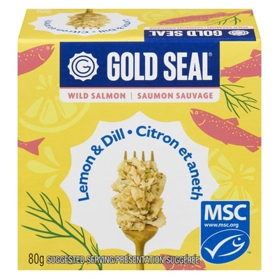 GoldSeal Wild Salmon Lemon & Dill 80 g, $3.74/100g