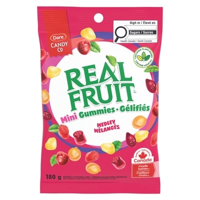 Dare Naturally Flavoured Candy Minis Medley Gummies 180 g, $1.25/100g
