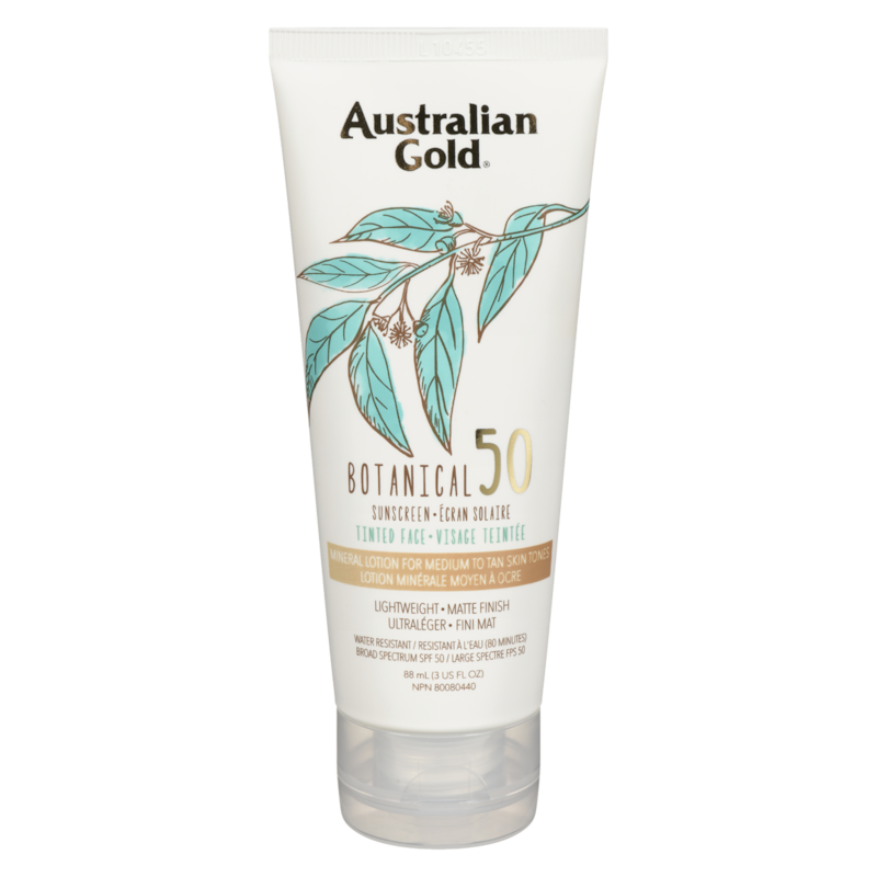 Botanical Spf 50 Tinted Face Mineral Lotion For Medium To Tan Skin Tones