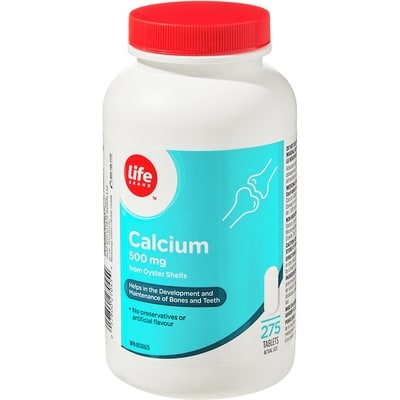 Life Brand Calcium 500 mg 275 Tablets 275 ea, $0.05/1ea