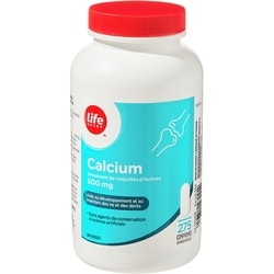 Life Calcium, 275 comprimés de 500 mg 275 ea, 0,04 $/1ch