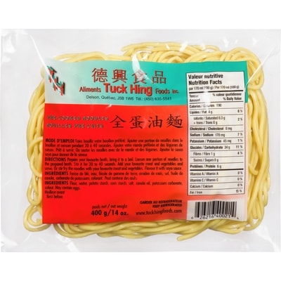 Tuck Hing Nouilles pre-cuits 400 g, 0,57 $/100g