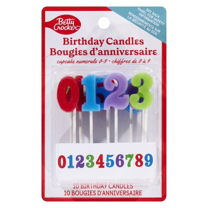 Birthday Candles Cupcake Numerals 0-9