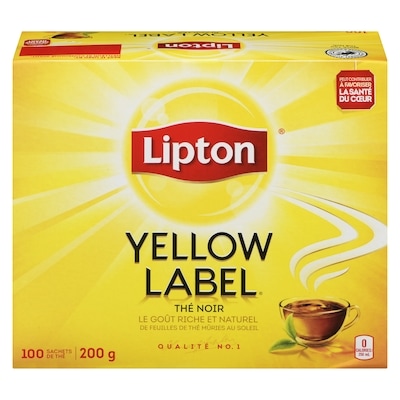 Lipton Yellow label thé noir 200 g, 5,00 $/100g