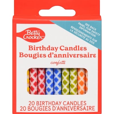 Betty Crocker Birthday Candles Confetti 20 ea, $0.05/1ea