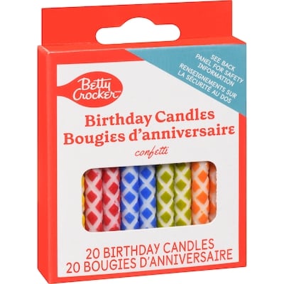 Bougies d'anniversaire confetti