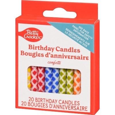 Bougies d'anniversaire confetti