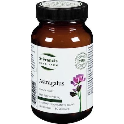 St Francis Herb Farm Astragalus High Potency 400 Mg 60 ea, $0.55/1ea
