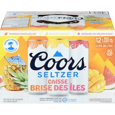 Coors Boisson de malt alcoolisée avec arôme naturel caisse brise des îles (Pièce d’identité requise au moment du ramassage) 12x355.0 ml, 0,52 $/100ml