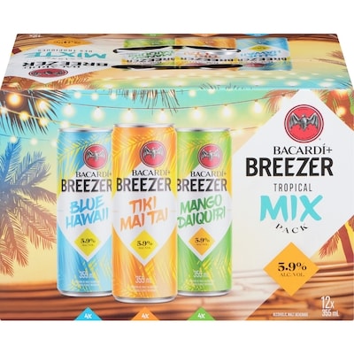 Bacardi Alcoholic Malt Beverage Tropical Mix Pack (ID required at pick-up) 12x355.0 ml, $0.61/100ml
