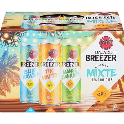 Bacardi Boisson de malt alcoolisée caisse mixte des tropiques (Pièce d’identité requise au moment du ramassage) 12x355.0 ml, 0,61 $/100ml