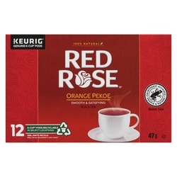 Red Rose K-Cup Pods Tea, Orange Pekoe - 12 ea | Zehrs