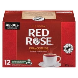 Red Rose K-Cup Pods thé Orange Pekoe 12 ea, 1,00 $/1ch