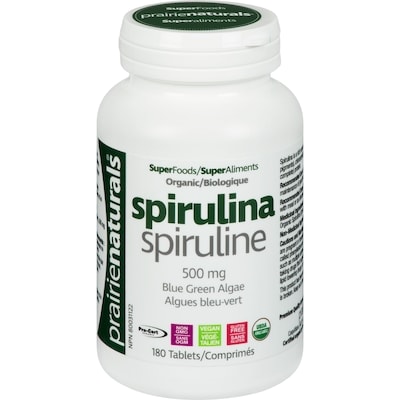 Prairienaturals Superfoods Spirulina 500 Mg Organic 180 ea, $0.11/1ea