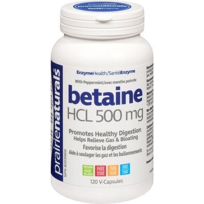 Prairienaturals Enzymehealth Betaine Hcl 500 Mg With Peppermint 120 ea, $0.25/1ea