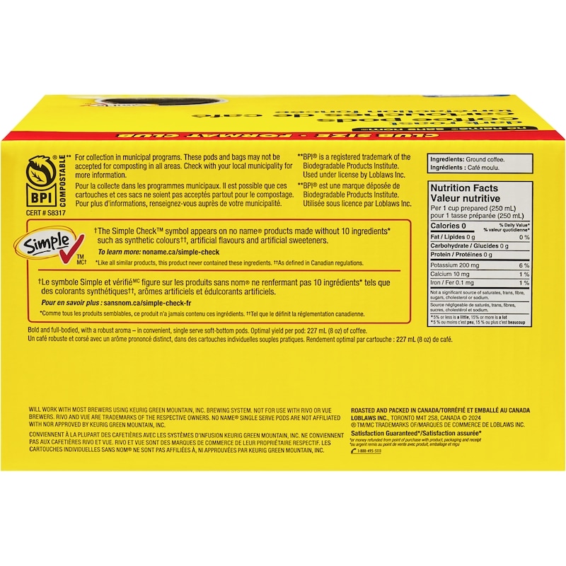 Dark Roast Coffee Pods Club Size