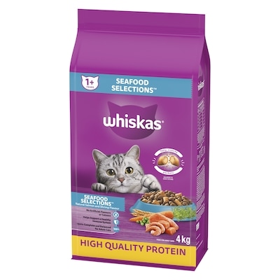Adult Dry Cat Food Seafood Selections With Natural Salmon And Shrimp Flavour