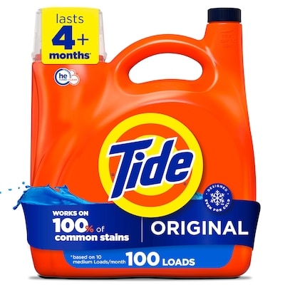 Tide Liquid Laundry Detergent, Original Scent, 100 Loads 3.9 l, $0.67/100ml