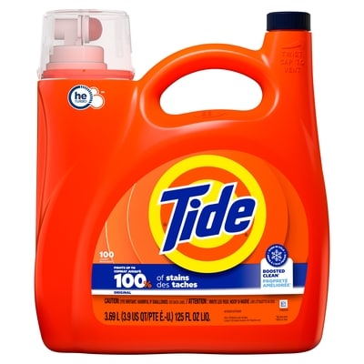 Tide Détergent à lessive liquide, parfum Original, compatible avec les laveuses HE, 100brassées 3.9 l, 0,56 $/100ml