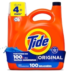 Tide Détergent à lessive liquide, parfum Original, compatible avec les laveuses HE, 100brassées 3.9 l, 0,51 $/100ml
