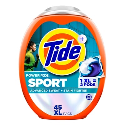 Tide Laundry Detergent Pacs, 45 Ct. 45 ea, $0.44/1ea