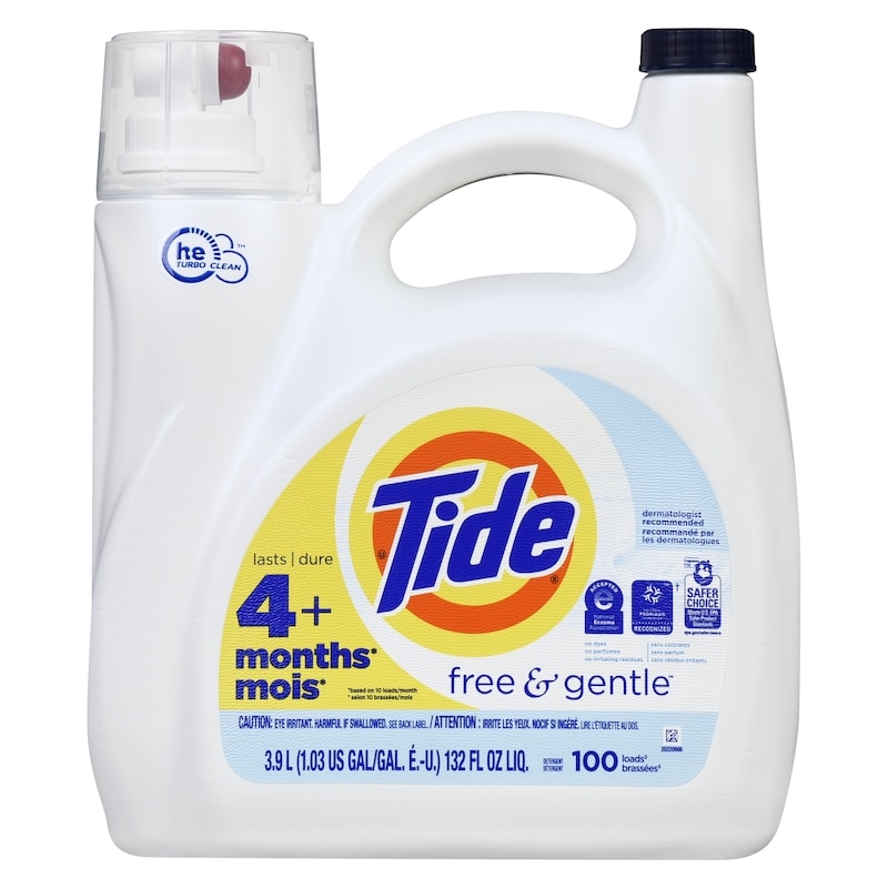 Free & Gentle Liquid Laundry Detergent, 100 loads