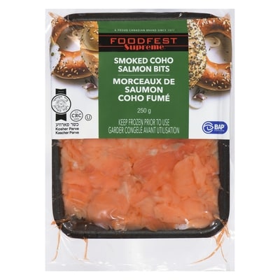 Foodfest Supreme Smoked Coho Salmon Bits 250 g, $3.00/100g