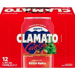 Mott's Caesar Alcoholic Malt Beverage Extra Spicy (ID required at pick-up) 12x341.0 ml, $0.64/100ml