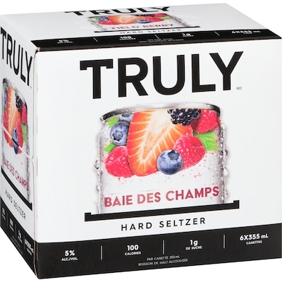 Boisson de malt alcoolisée baie des champs hard seltzer caisse (Pièce d’identité requise au moment du ramassage)