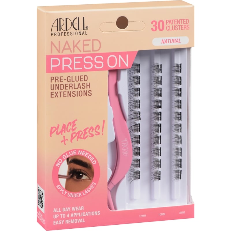 Naked Press On Pre-Glued Underlash Extensions Natural