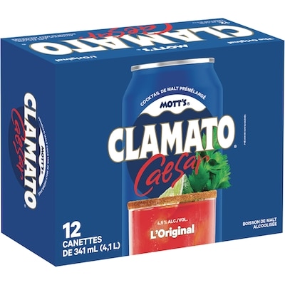 Mott’s Clamato Caesar (Pièce d’identité requise au moment du ramassage) 12x341.0 ml, 0,64 $/100ml