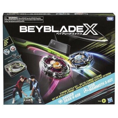 Hasbro Beyblade X Set de combat Xtreme avec arène Beystadium, 2 toupies à rotation droite, 2 lanceurs 1 ea, 70,00 $/1ch