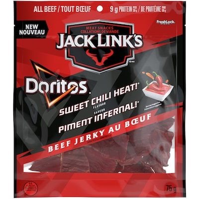 Jack Links Doritos Beef Jerky Sweet Chili Heat Flavour 75 g, $11.33/100g