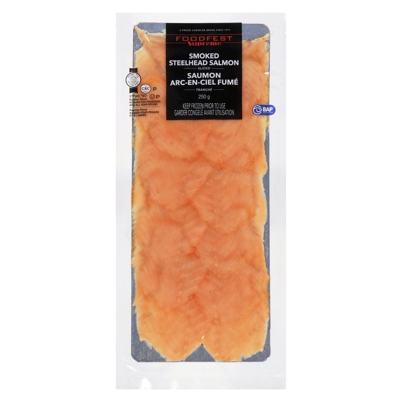 Supreme Smoked Steelhead Salmon Sliced