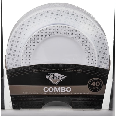 Decor Premium Heavy Weight Plastic, 40 Plates 1 ea, $24.49/1ea