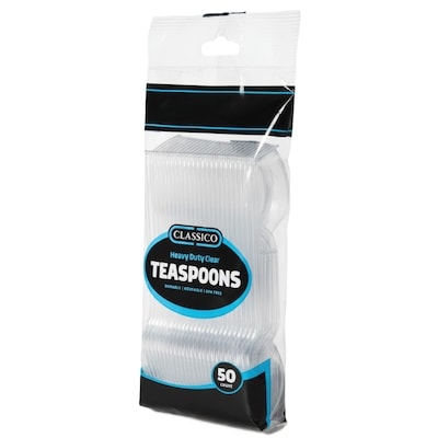 Classico Heavy Duty Clear Teaspoons, 50 Count 1 ea, $4.99/1ea