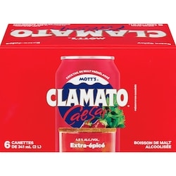 Mott’s Caesar boisson de malt alcoolisée extra-épicé caisse (Pièce d’identité requise au moment du ramassage) 6x341.0 ml, 0,73 $/100ml