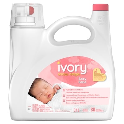 Ivory Snow Détergent à lessive liquide pour nouveau-né Neige 1, 80 unités 3.1 l, 0,71 $/100ml