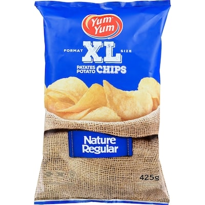 Yum Yum Potato Chips XL, Regular 425 g, $1.06/100g