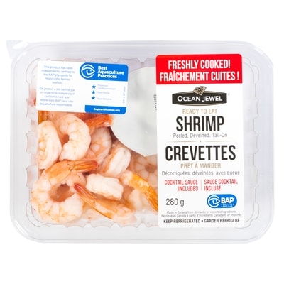 Ocean Jewel Crevettes cuites avec sauce cocktail 280 g, 4,28 $/100g