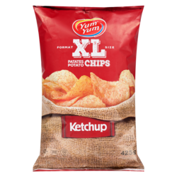 Yum Yum Croustilles de pommes de terre XL ketchup 425 g, 1,18 $/100g