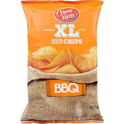 Yum Yum Potato Chips XL, BBQ 425 g, $1.06/100g