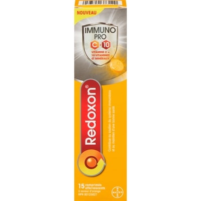 Redoxon Immuno pro comprimés effervescents à saveur d'orange 15 ea, 0,60 $/1ch