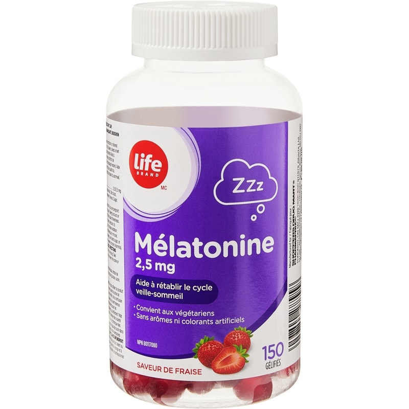 Strawberry Flavour Melatonin 2.5 mg 150 Gummies