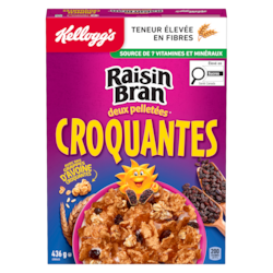 Kellogg’s Raisin Bran Céréales croquantes 436 g, 1,60 $/100g