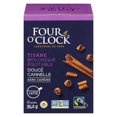 Four O’Clock Tisane biologique équitable douce cannelle 16 g, 34,31 $/100g