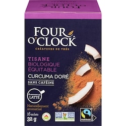 Four O’Clock Tisane biologique équitable curcuma doré 16 g, 34,31 $/100g