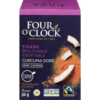 Four O’Clock Tisane biologique équitable curcuma doré 16 g, 34,31 $/100g