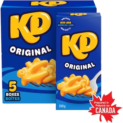 Kraft Macaroni Et Fromage Original, 5 Boîtes 1000 g, 0,75 $/100g